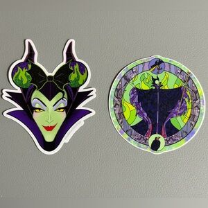 Maleficent Themed Stickers Purple and Green